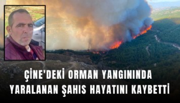 Çine'deki orman yangınında yaralanan şahıs hayatını kaybetti