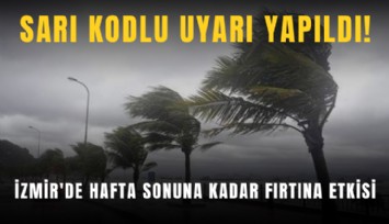 İzmir'de hafta sonuna kadar fırtına etkisi: Sarı kodlu uyarı yapıldı