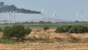 İzmir’de rüzgar türbini yangını