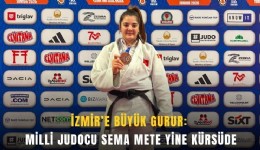 İzmir’e büyük gurur: Milli judocu Sema Mete yine kürsüde