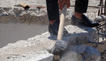 Malatya’da müteahhit kalitesiz beton nedeniyle kendi inşaatını ihbar etti