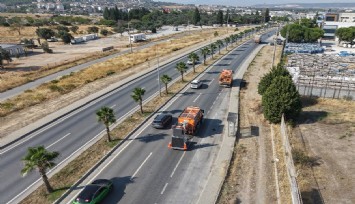 Menderes çevreyolunda bakım ve temizlik çalışmaları hızlandı