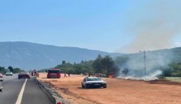 Menteşe’de otluk alanda çıkan yangın kontrol altında