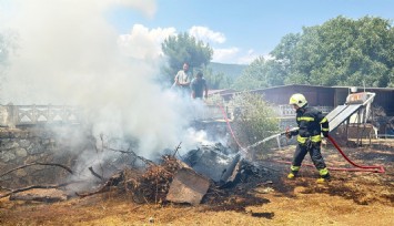 Muğla'da ev bahçesinde yangın paniği