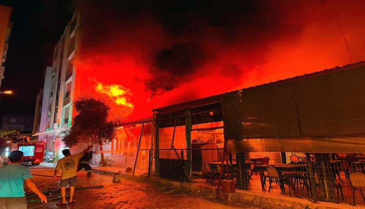 Muğla’da yangın paniği: İşyeri alevlere teslim oldu