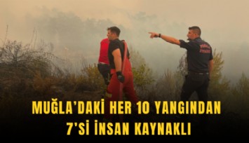 Muğla’daki her 10 yangından 7’si insan kaynaklı