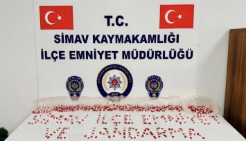 Simav’da 3 bin 716 adet sentetik hap ele geçirildi