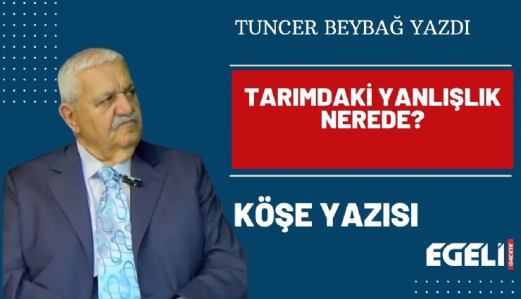 Tarımdaki yanlışlık nerede?