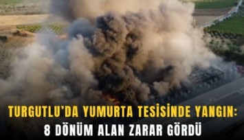Turgutlu’da yumurta tesisinde yangın: 8 dönüm alan zarar gördü
