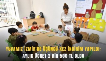 Yuvamız İzmir'de üçüncü kez indirim yapıldı