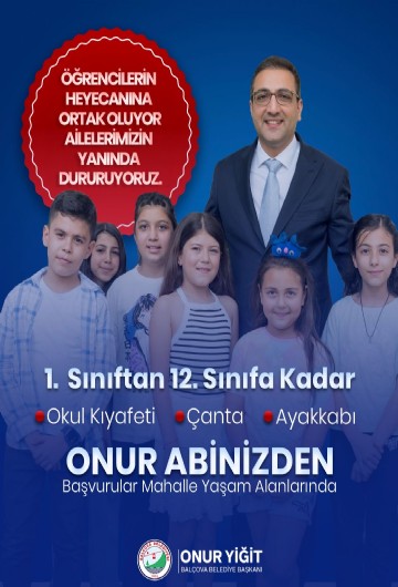 Balçova Belediyesi’nden öğrencilere okul desteği