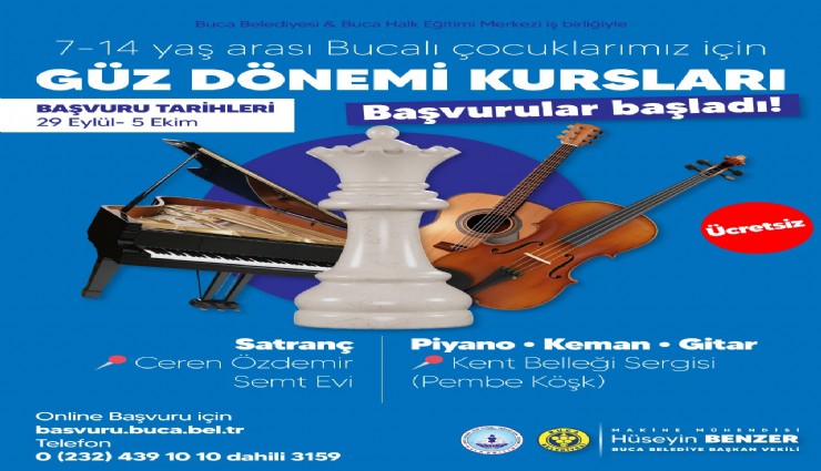 Buca'da çocuklar için ücretsiz kurslar başlıyor