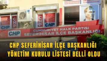 CHP Seferihisar İlçe Başkanlığı yönetim kurulu listesi belli oldu