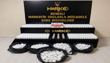 Denizli’de dev uyuşturucu operasyonu: 104 bin 870 hap ele geçirildi