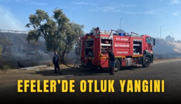 Efeler’de otluk yangını