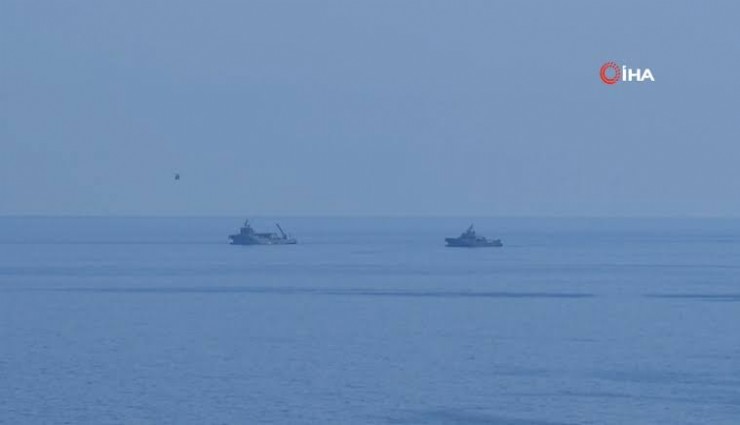 Girne’de arama çalışmaları 4’üncü gününde: TCG Alemdar çalışmalara katıldı