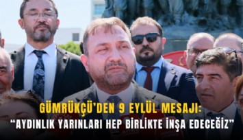 Gümrükçü’den 9 Eylül mesajı: Aydınlık yarınları hep birlikte inşa edeceğiz