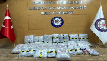 İzmir'de bir evde 80 kilo uyuşturucu ele geçirildi
