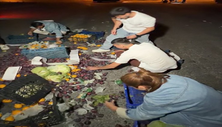 İzmir'de meyveler yere düştü, insanlık düşmedi