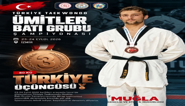 İzmir’de Muğla gururu: Semih Karabacak Türkiye üçüncüsü