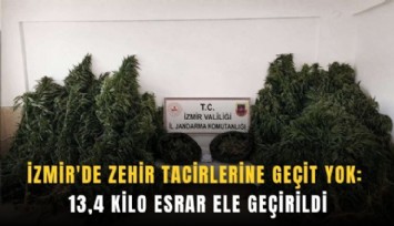 İzmir'de zehir tacirlerine geçit yok: 13,4 kilo esrar ele geçirildi