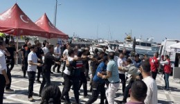 Silivri Limanı’nda gazetecilere saldırı: Gergin anlar kamerada